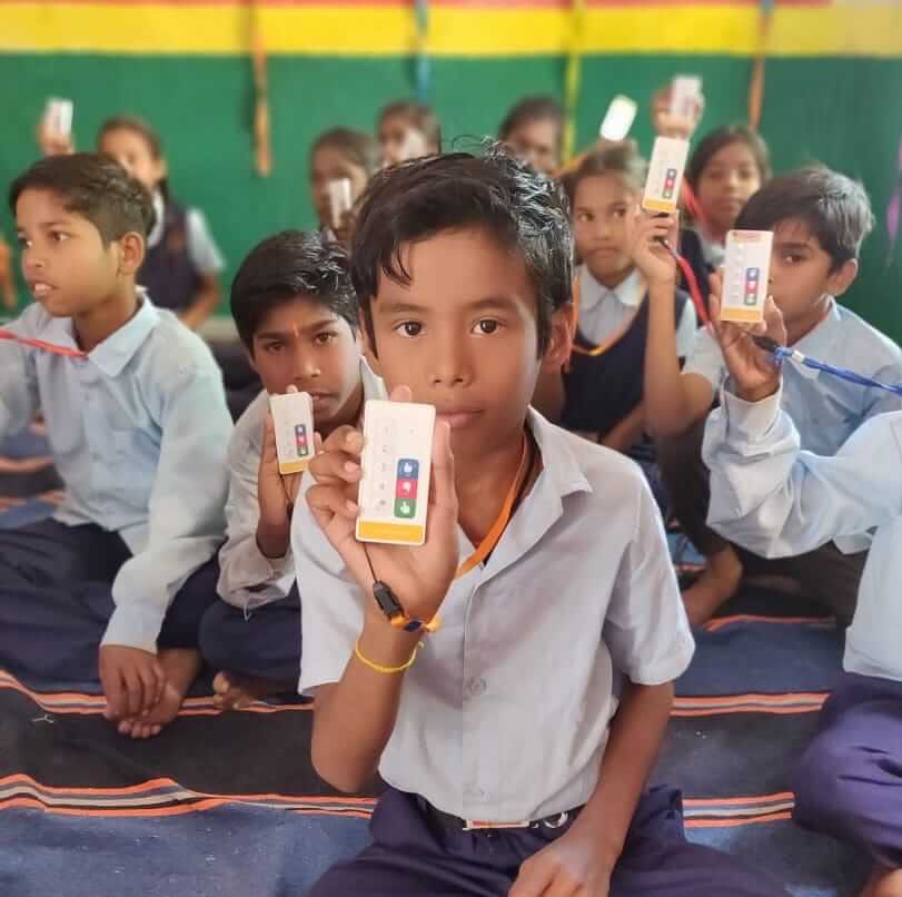 Composite school students in Varanasi using Class Saathi for quick assessments