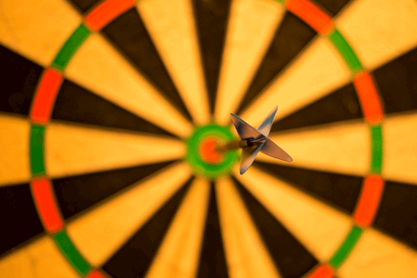 Bullseye in darts