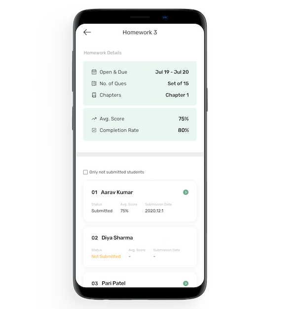 Class Saathi Homework Report