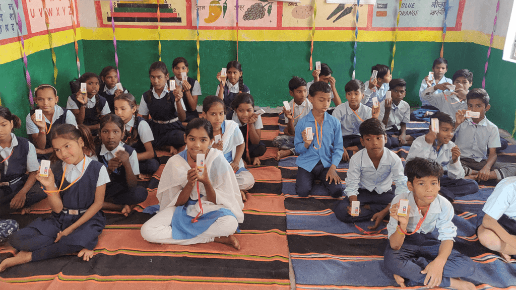 Composite school students in Varanasi using Class Saathi for quick assessments
