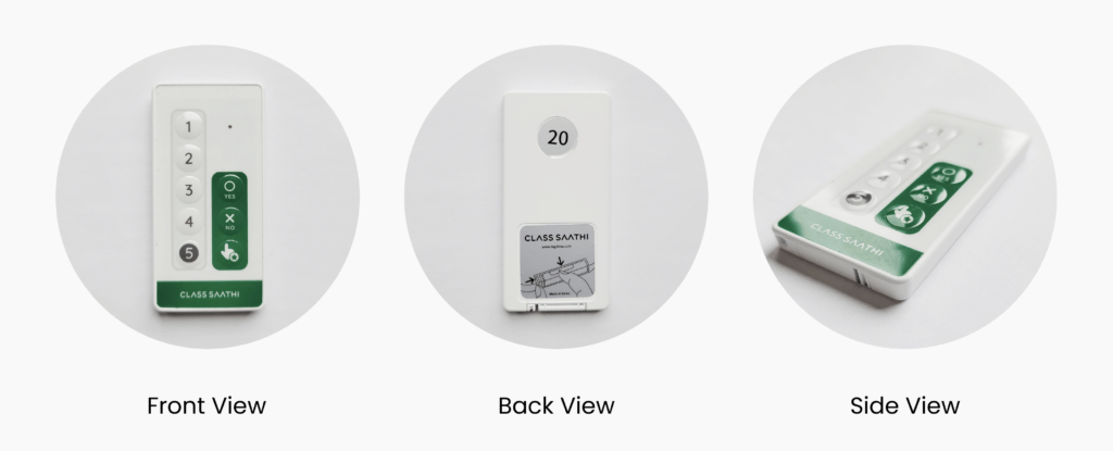 View of Class Saathi clicker from different angles