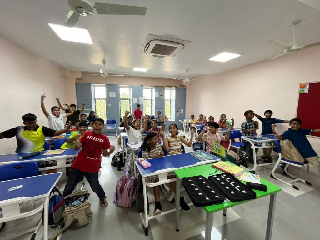Students using clickers in the classroom